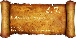 Lukovits Tessza névjegykártya